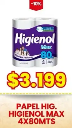 Autoservicio Capo Higienol max papel hig. oferta