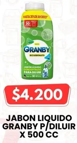 Autoservicio Capo Granby jabon liquido p/diluir oferta