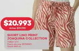 Super MAMI Short lino print joaquina collection oferta