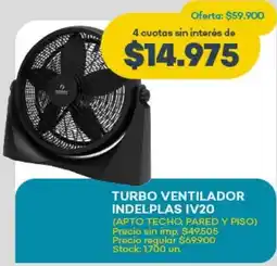 Super MAMI Turbo ventilador indelplas iv20 oferta