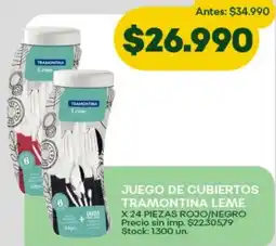 Super MAMI Juego de cubiertos tramontina leme oferta