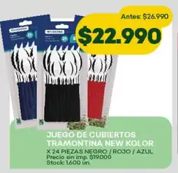 Super MAMI Juego de cubiertos tramontina new kolor oferta