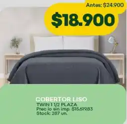 Super MAMI Cobertor liso twin oferta