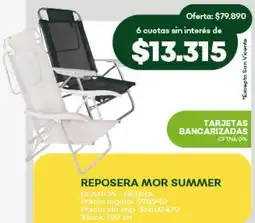 Super MAMI Reposera mor summer blanca/negra oferta