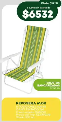 Super MAMI Reposera mor 8 posiciones rafia cano pintado 3/4 oferta