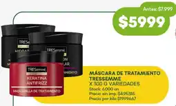 Super MAMI Tresemmé máscara de tratamiento variedades oferta