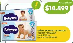 Super MAMI Babysec pañal ultrasoft varios tamaños oferta