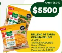 Super MAMI Granja del sol relleno de tarta oferta