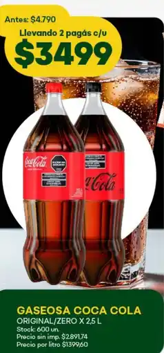 Super MAMI Coca cola gaseosa original/zero oferta