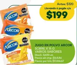 Super MAMI Arcor jugo en polvo sobre varios sabores oferta