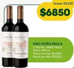 Super MAMI Doña paula vino varietales oferta