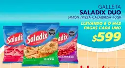 Blow Max Saladix galleta duo jamón /pizza calabresa oferta