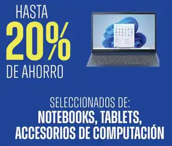 Notebooks, tablets, accesorios de computación