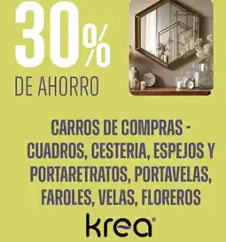 Supermercados Vea Krea carros de compras - cuadros, cesteria, espejos y portaretratos, portavelas, faroles, velas, floreros oferta