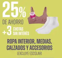 Supermercados Vea Ropa interior, medias, calzados y accesorios oferta