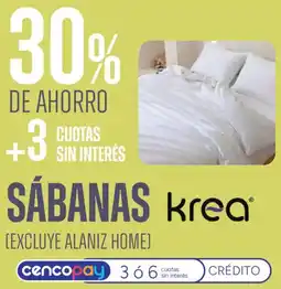 Supermercados Vea Krea sábanas oferta