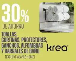 Supermercados Vea Krea toallas, cortinas, protectores, ganchos, alfombras krea y barrales de baño oferta