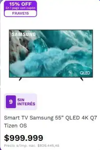 Samsung smart tv 55"