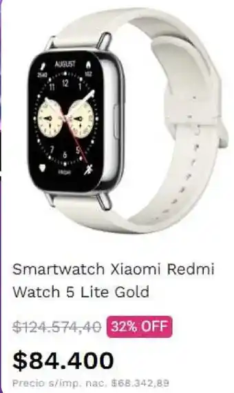 Xiaomi redmi smartwatch watch 5 lite gold