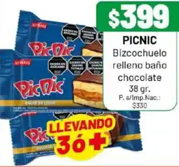 Almacor Picnic bizcochuelo relleno baño chocolate oferta