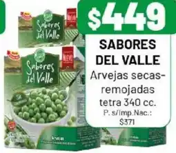 Almacor Sabores del valle arvejas secas- remojadas tetra oferta