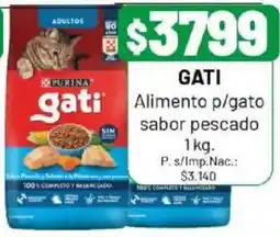 Almacor Gati alimento p/gato sabor pescado oferta