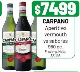 Almacor Carpano aperitivo vermouth vs sabores oferta