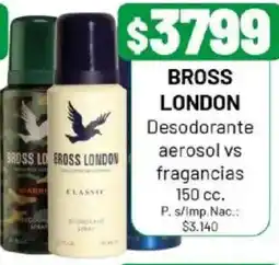 Almacor Bross london desodorante aerosol vs fragancias oferta