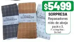 Almacor Sorpresa repasadores nido de abeja oferta