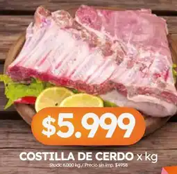Cordiez Costilla de cerdo oferta