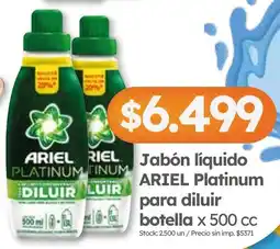 Cordiez Ariel jabón líquido platinum para diluir botella oferta