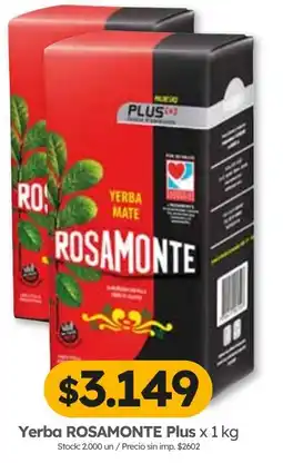 Cordiez Rosamonte yerba plus oferta