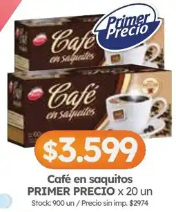 Cordiez Primer precio café en saquitos oferta