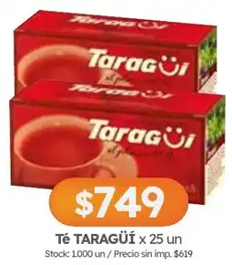 Cordiez Té taragüí oferta