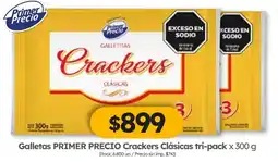 Cordiez Primer precio galletas crackers clásicas tri-pack oferta