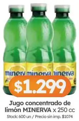 Cordiez Minerva jugo concentrado de limón oferta