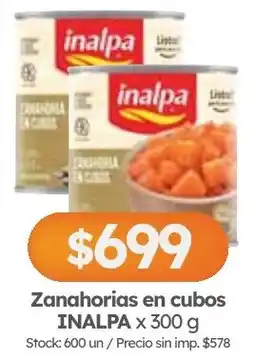 Cordiez Inalpa zanahorias en cubos oferta
