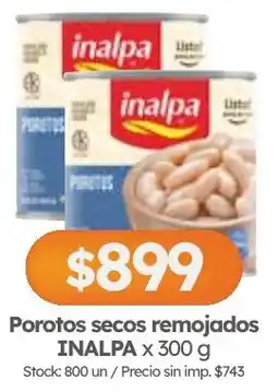 Cordiez Inalpa porotos secos remojadas oferta