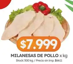 Cordiez Milanesa de pollo oferta