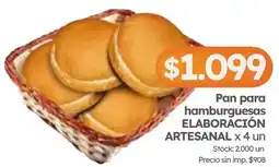 Cordiez Elaboración Artesanal pan para hamburguesas oferta