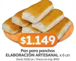 Cordiez Elaboración Artesanal pan para panchos oferta