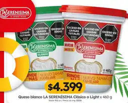 Cordiez La Serenísima queso blanco oferta