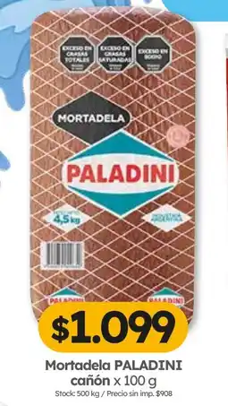 Cordiez Paladini mortadela cañón oferta