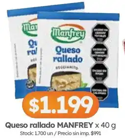 Cordiez Manfrey queso rallado oferta
