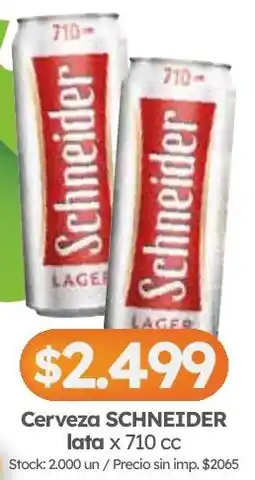 Cordiez Schneider cerveza lata oferta