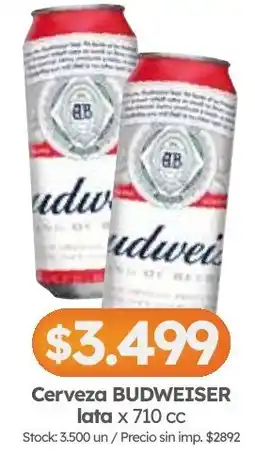 Cordiez Budweiser cerveza lata oferta