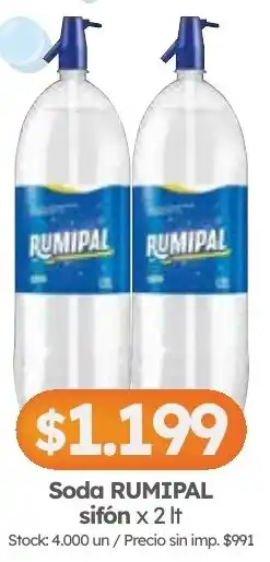 Cordiez Rumipal soda sifón oferta