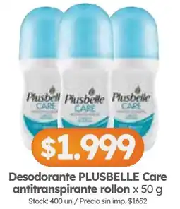 Cordiez Plusbelle care desodorante antitranspirante rollon x 50 g oferta