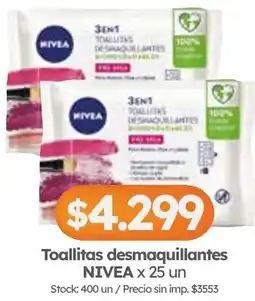 Cordiez Nivea toallitas desmaquillantes oferta
