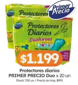 Cordiez Primer precio protectores diarios duo oferta